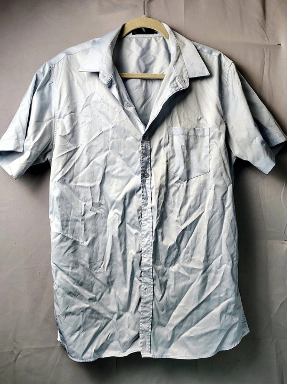 Blue Short Sleeve Button Down